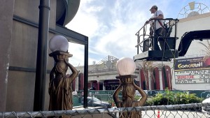 Los Angeles – Exclusive behind-the-scenes photo of "Fallout: Season 2" showcasing the production setup and atmosphere on location. (BACKGRID)