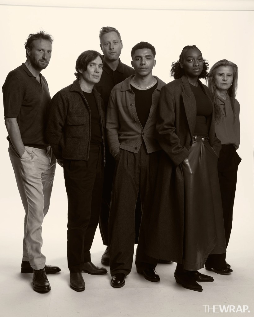 Tim Mielants, director, Cillian Murphy, actor, Max Porter, writer, Jay Lycurgo, actor, Little Simz, actress, and Tracey Ullman, actress, “Steve”
