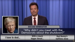 Fallon Jokes That Trump Is More Focused on ‘Much Bigger Threat’ Bad Bunny Than Government Shutdown | Video