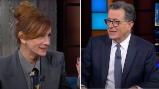 Julia Roberts Warns Stephen Colbert ‘You Won’t Last Past May’ After Monologue Shenanigans | Video