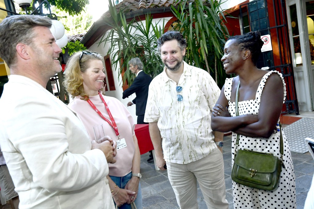 Lawrence Atkinson, Jo Addy (SOHO House, Global Film Director), Joe Utichi (Journalist) and Tiffany Kizito (Senior Manager, Talent Relations and Awards, Netflix)
