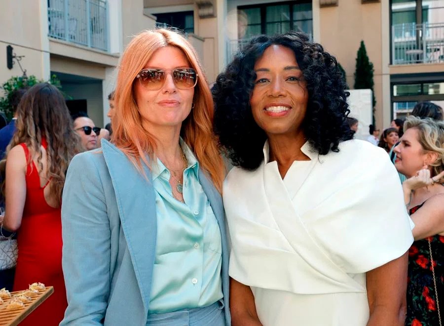 (Left to Right) Sharon Horgan and Kathryn Busby attend The BAFTA TV Tea Party at The Maybourne Beverly Hills. (Frazer Harrison/Getty Images)